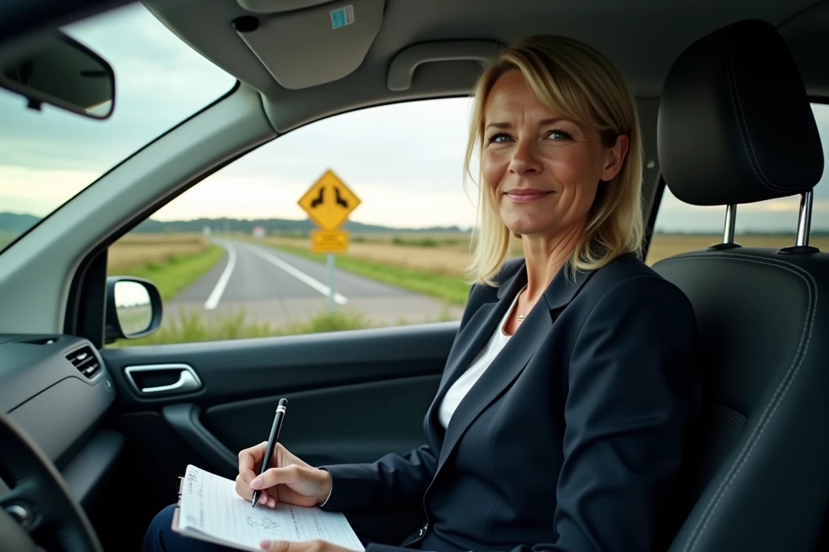 Instructrice en formation rurale observe et note