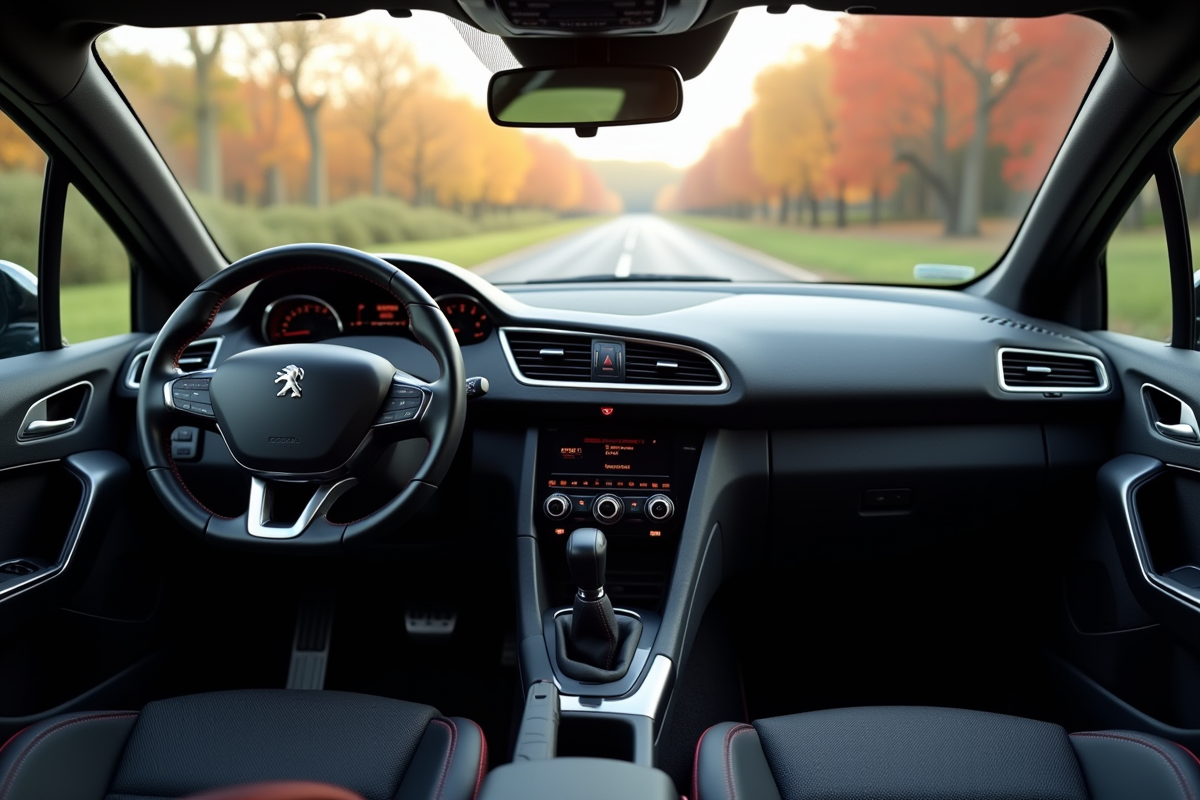 Intérieur de la Peugeot 308 GTI vue côté passager