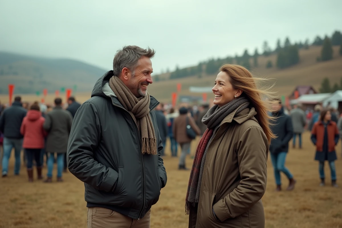 Homme et femme discutant lors d